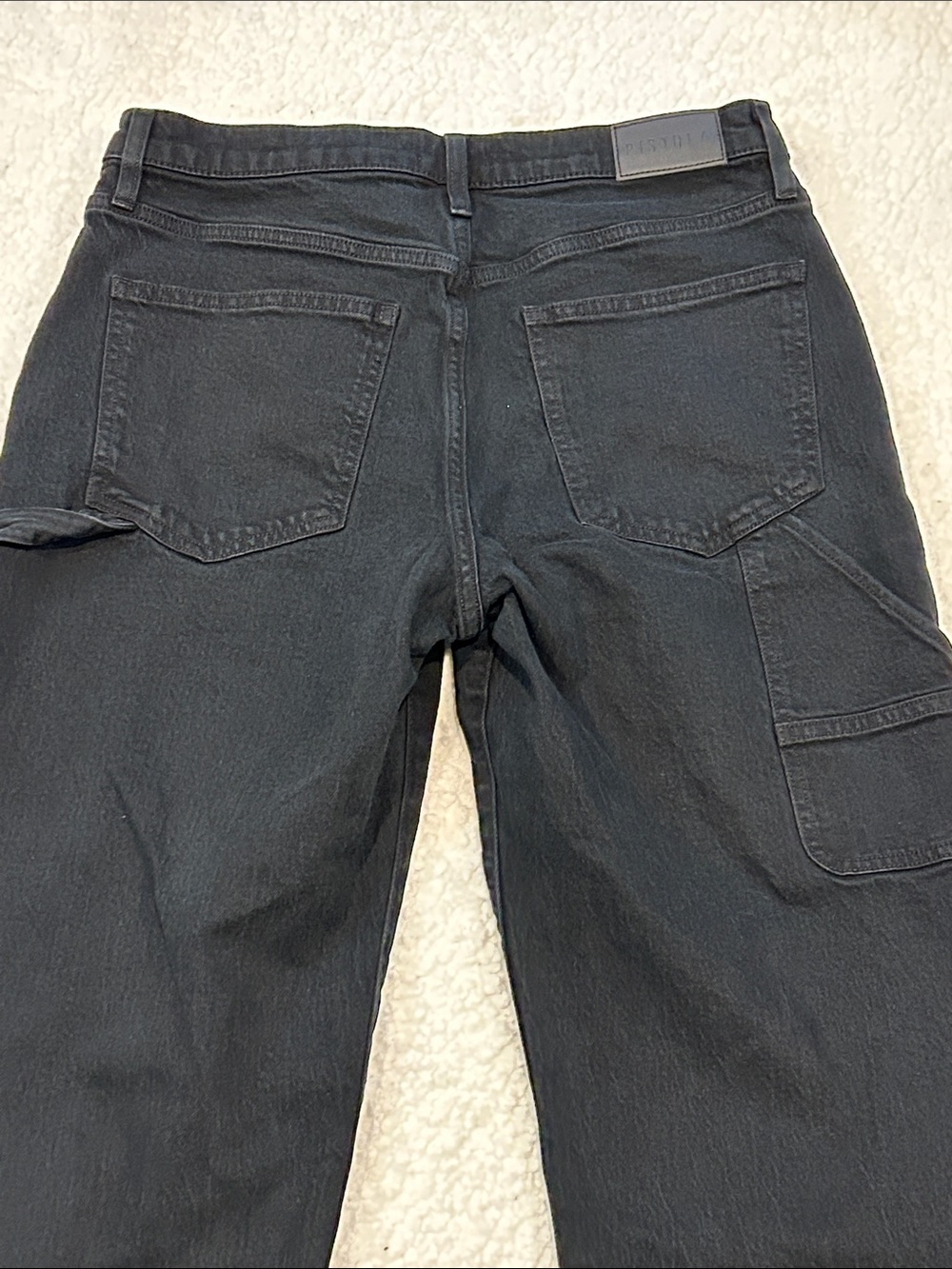 Pistola Lexi Mid Rise Straight Carpenter Jeans size 29 Coal Black - Picture 9 of 14